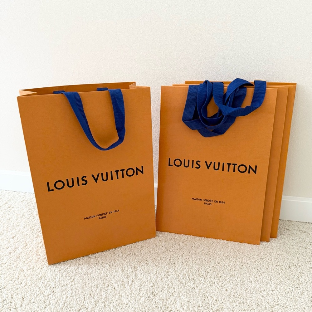 Authentic Louis Vuitton Paper Shopping Bags - Small x 5